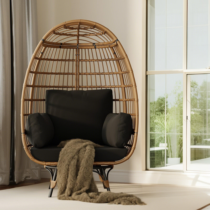 Patio Dining Side Chair, Black