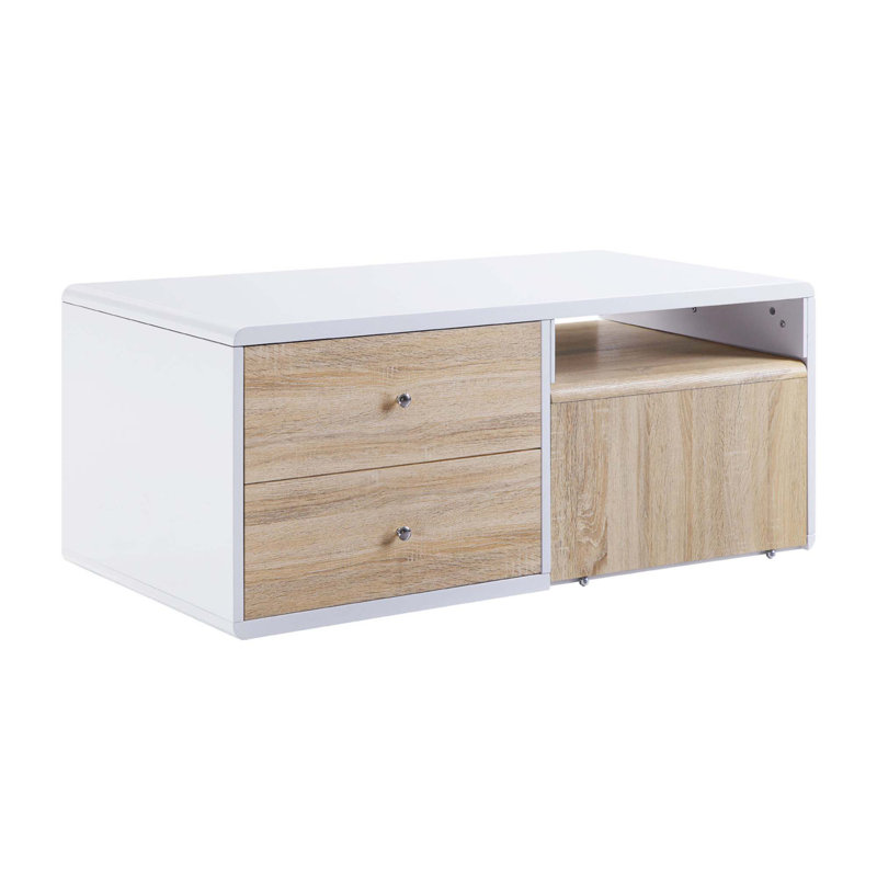 Rectangular Coffee Table With Pull-Out Table