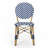 Outdoor PE Ratten and Aluminum French Armless Bistro Chairs