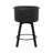 Swivel Upholstered Counter Stool With Metal Frame-1906160425