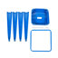 Tabourets de bar en métal sans dossier de 2 po, bleu, 24 po de hauteur, non empilables, détachables, assemblables, pour îlot de cuisine, bar, salle à manger, tabourets bleus à capacité de charge élevée, 2, espace, eau