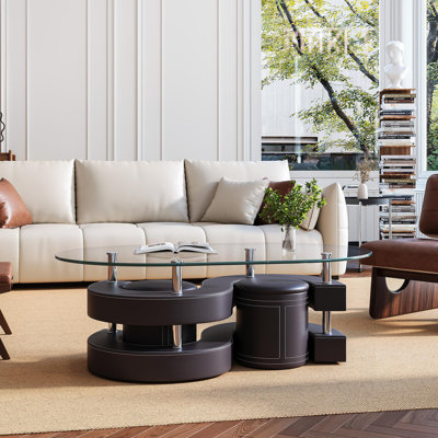 Addaly Glass Top Single Coffee Table