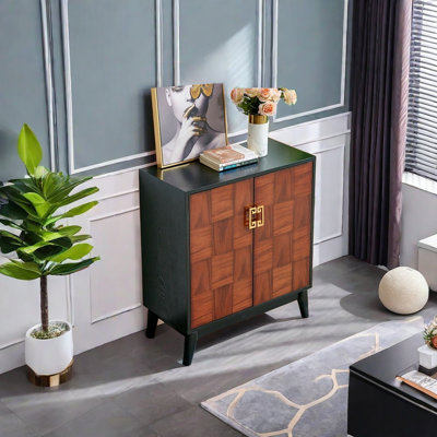 Elegantly decorated multi-purpose accent cabinet