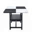 Table de salle à manger 71 po à deux tons avec plateforme de rangement