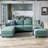 U shaped Sleeper Sectional Modular Sectional Sofa with Chaise-72249827