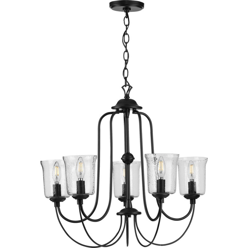 Ermengarda 5 - Light Dimmable Classic / Traditional Chandelier, Black