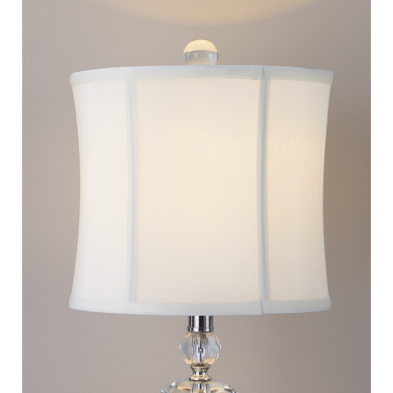 Rodrigez 25.5" Clear Crystal Table Lamp Set, White