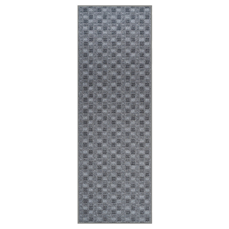 Tapis noir abstrait intérieur / extérieur, Tapis de couloir 3 pi x 24 pi