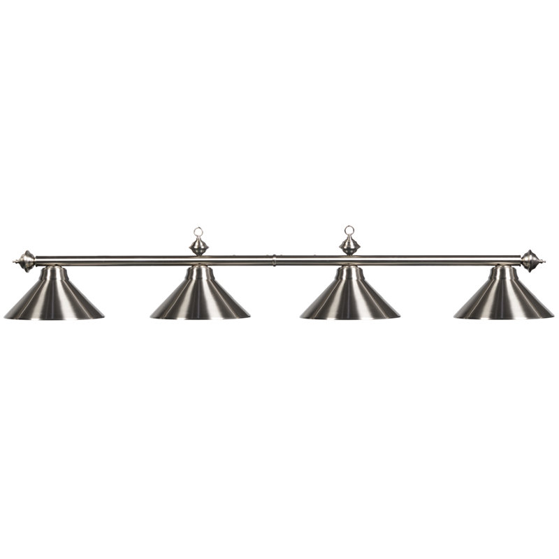 Bowdon 4 - Light Pool Table Linear Pendant, Stainless Steel