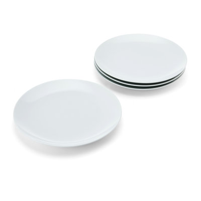 Mikasa Chalk Porcelain Side Plates, 21cm, White