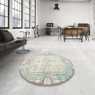 Tapis gris/bleu marine/rouge traditionnel Odelle