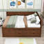 Lit de jour en bois avec tiroirs et tablettes Kouta-735083535-735083520