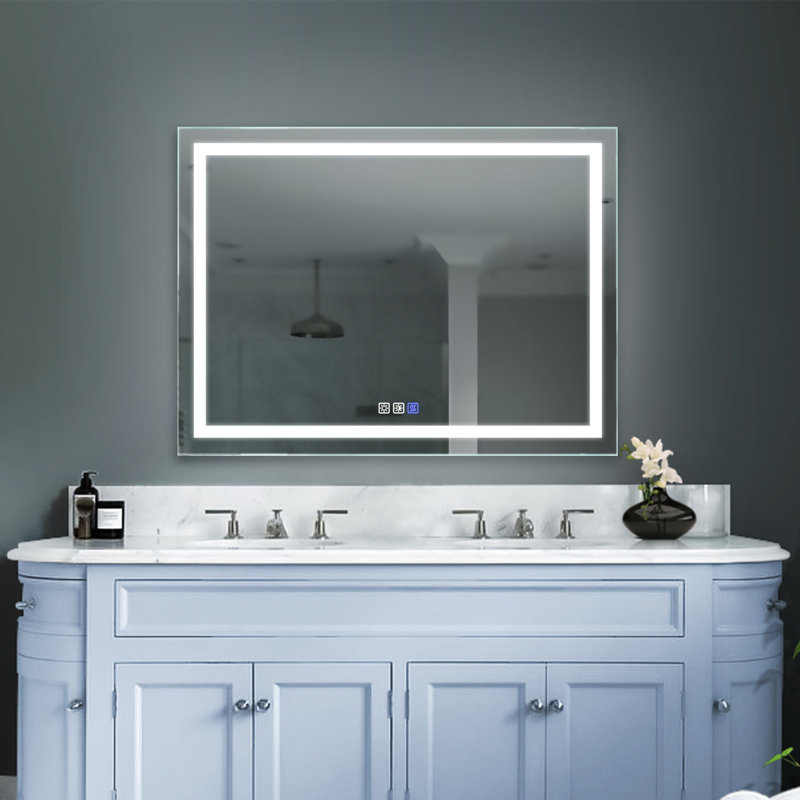 Miroir lumineux de maquillage / rasage, 36" H x 48" W x 1.4" D