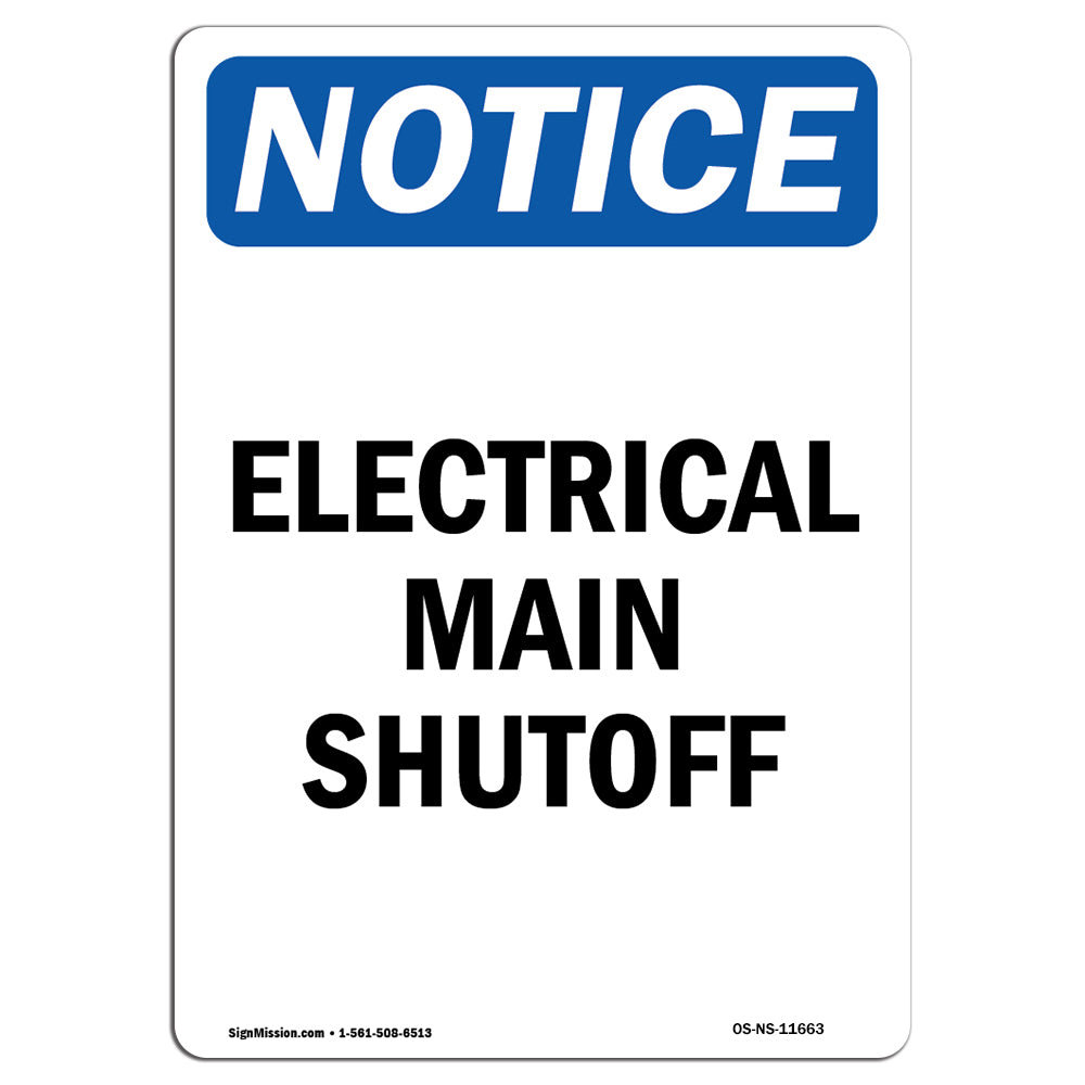 SignMission Electrical Main Shutoff Sign | Wayfair