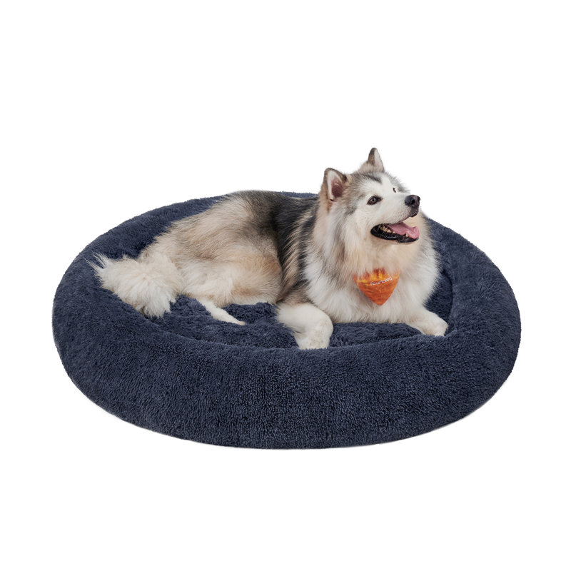 140x140x20cm Polyester Pet Bed, Dark Grey