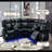 Jupiter Black Leather Sectional
