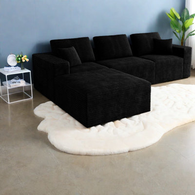 Spacious Modular Sectionals, Plush Corduroy Comfort, For Living Room