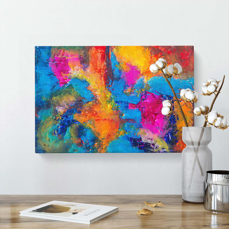 Abstract Art Painting Vol.345 - Wrapped Canvas, 50cm H x 76cm W x 3cm D