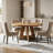 TribeSigns 47" Round Farmhouse Dining Table – Wood Kitchen Table For 4, Cross Base Wooden Dinner Table For Dining Room, Breakfast Nook, Or Living Area-1463487367