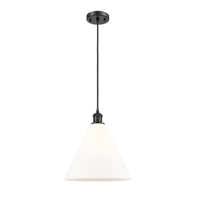 Luminaire suspendu conique à 1 lumière