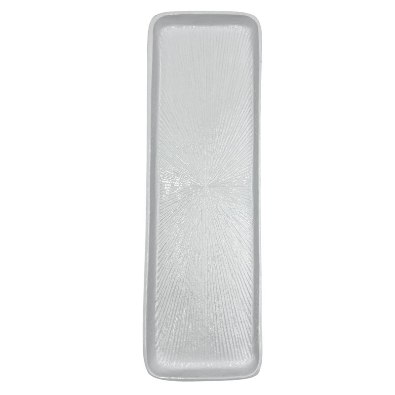 Nellir Tray, White, 1" H x 17.5" W x 5.5" D