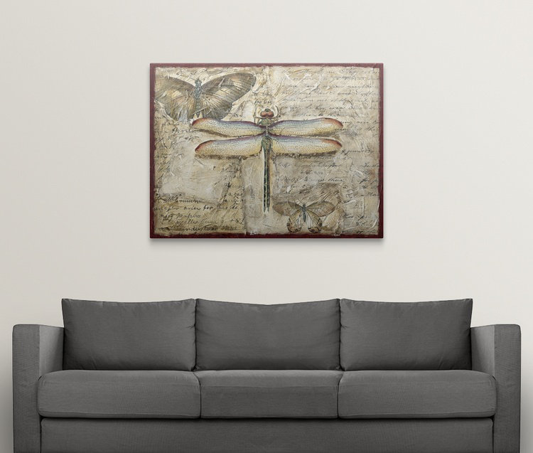 « ii » chariklia zarris, impression Poetic Dragonfly, H 27 po x l 36 po x P 1,5 po, Toile