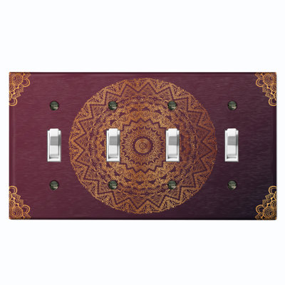 Religious Themed 4 - Gang Toggle Light Switch Standard Wall Plate