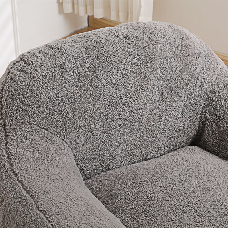 Bean Bag Chair, Light Gray Teddy