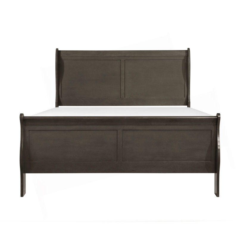 Mobilier de chambre à coucher 1pc, gris, Lit double