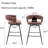 Counter Height Bar Stools Set of 2, 26 inch Modern Bar Chairs with Woven Back, 360° Swivel Bar Stools for Kitchen Island, Cafe, Pub-182438964