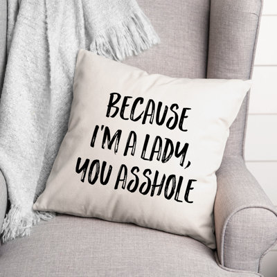 Coussin Parce que je suis une femme