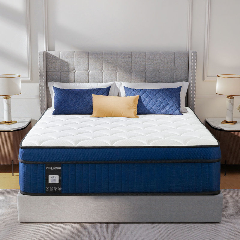 12" Gel Memory Foam Hybrid Mattress In A Box, Medium Feel, Oeko-tex® Certified, King, 12"
