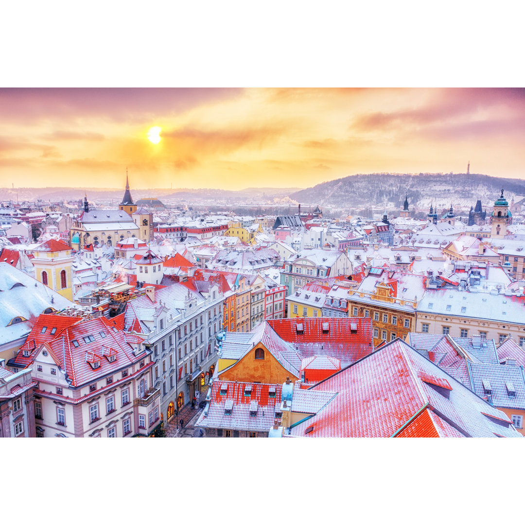 Prag im Winter - Kunstdrucke auf Leinwand