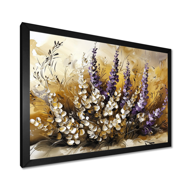 Jaak - Floral Canvas Art Print, Reproduction encadrée d'une seule photo, Noir, noir, noir, noir, H 12 po x l 20 po