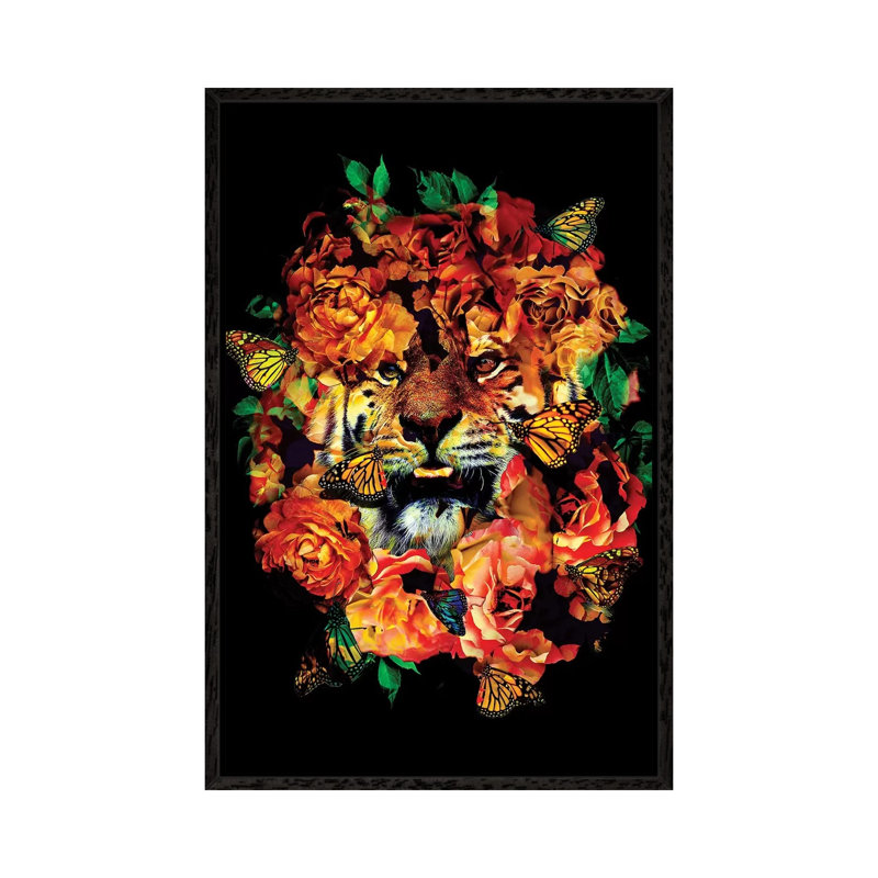 Wild Flowers by Nicebleed - Print on Canvas, 101.6cm H x 66.04cm W x 3.81cm D, Black Framed