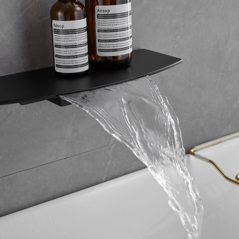 1 Handle Bathroom Waterfall Faucet with Diverter