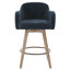Tabourets de bar pivotants en chenille avec accoudoirs-955542769