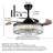 Hamite Colorful remote control ceiling fan with Bluetooth and speaker music
