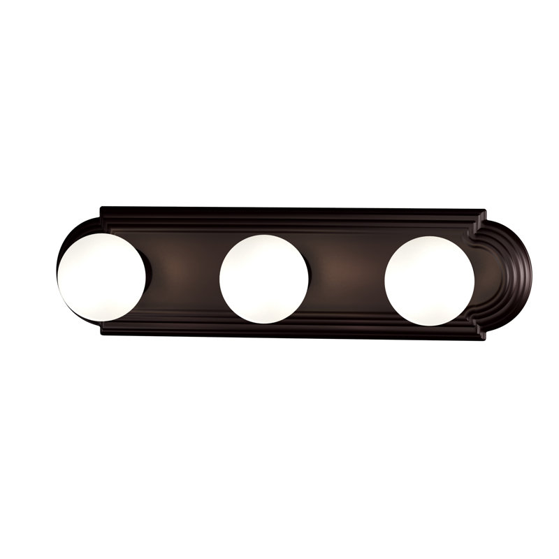 Barre d'éclairage de salle de bain à 3 lumières Carder, Bronze huilé