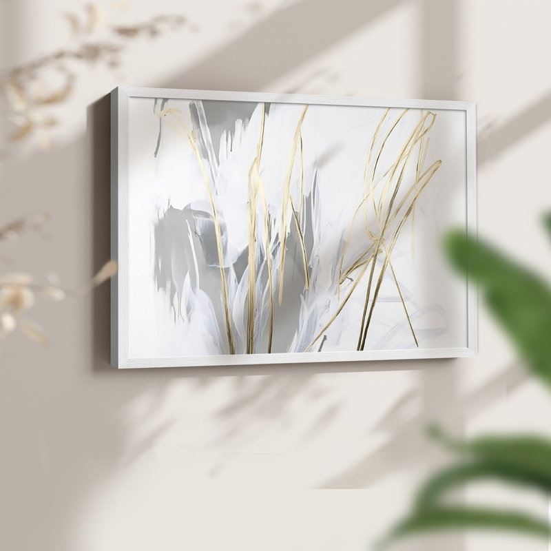 Série abstraite-XX - reproduction encadrée, H 11 po x l 14 po, Blanc