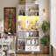 176 cm H Glass Kitchen Pantry