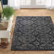 Bylas Oriental Handmade Tufted Wool Dark Blue/Light Gray Area Rug