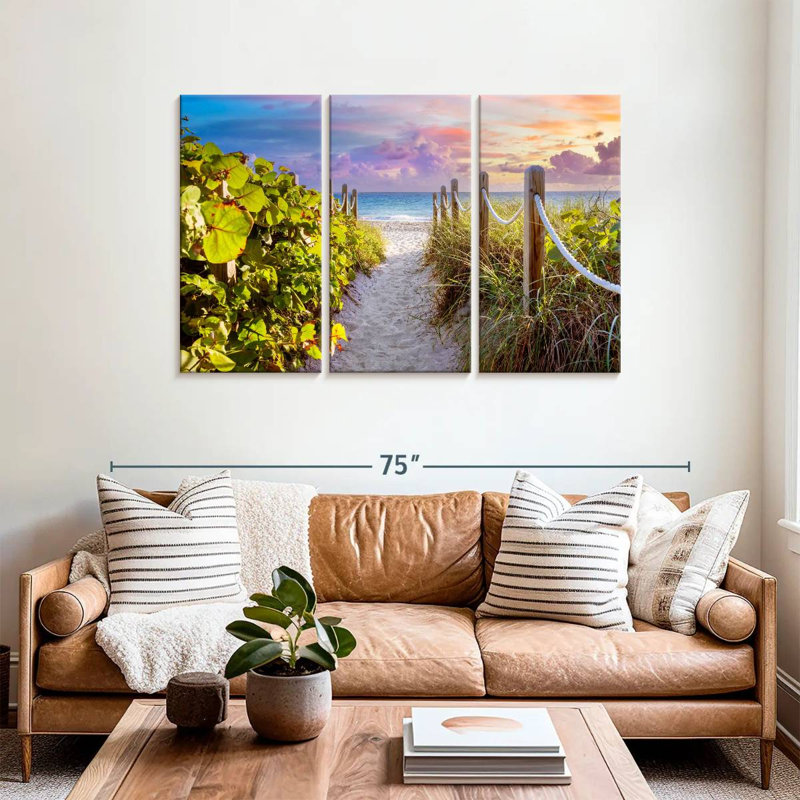 Gillard Sandy Path avec Seagrapes, Floride, H 36 po x l 57 po