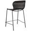 Chaise de comptoir en faux métal brun - Tabourets de bar à dossier uni Coastal