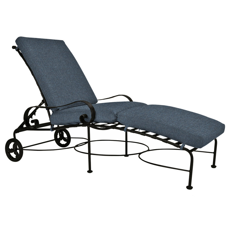 Classico-W Outdoor Chaise Lounge, Carbon Black, Flagship Stone Sunbrella®