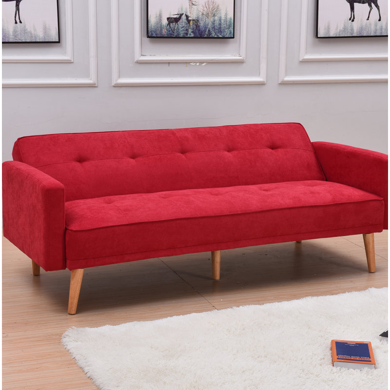 Upholstered 78'' Sofa, Red