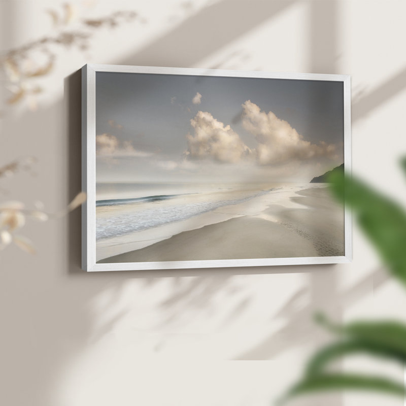 Brighton Shore -Framed Print - Restickable, 8" H x 10" W, White