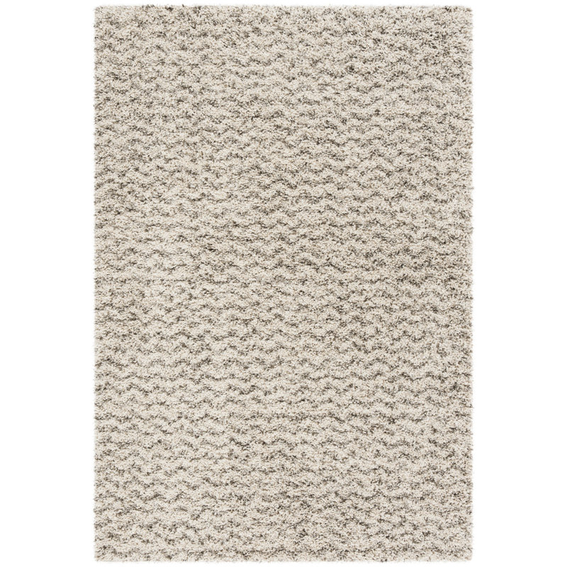 Adessa Shag Performance Chevron Rug, Rectangle 4' x 6'