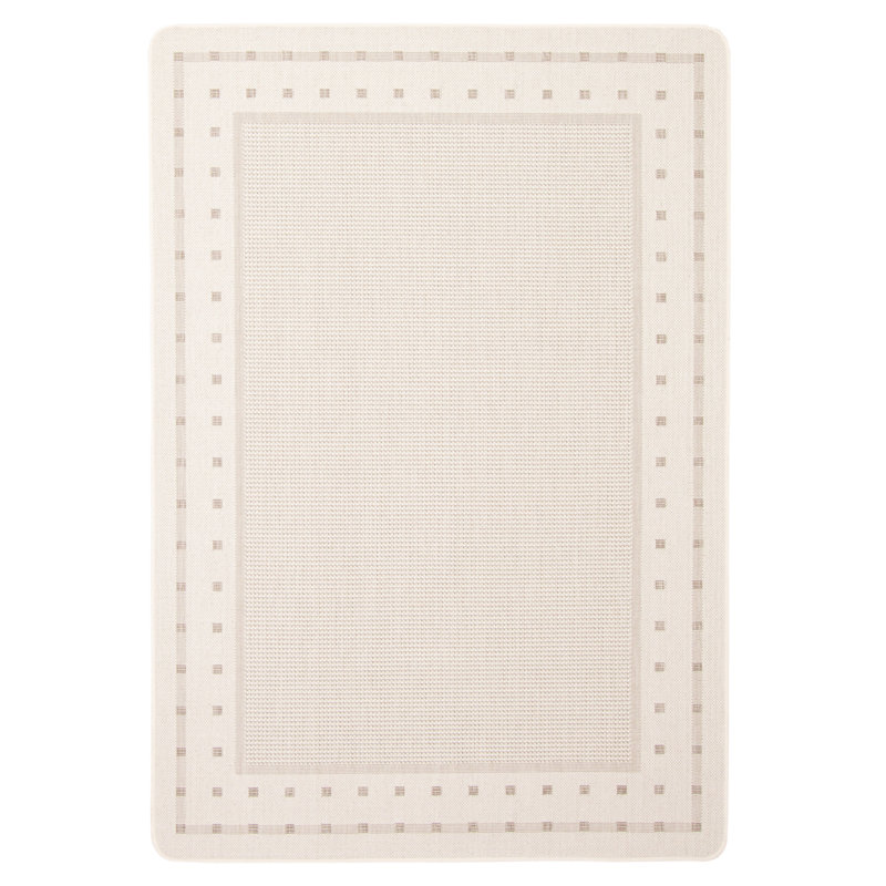 Tapis ivoire intérieur / extérieur Aroura, Rectangle 4 pi 4 po x 6 pi 5 po