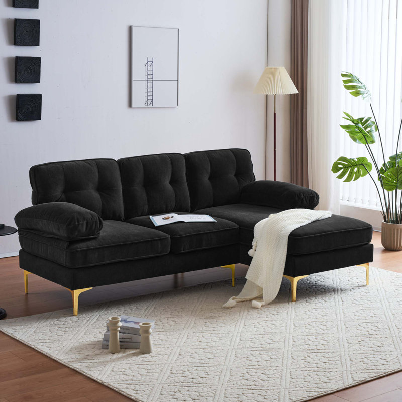 Canapés modulaires de 82,6 po en L pour canapé-lit, canapé et canapé en forme de L 82,6 po